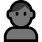 Bust in Silhouette emoji on Microsoft